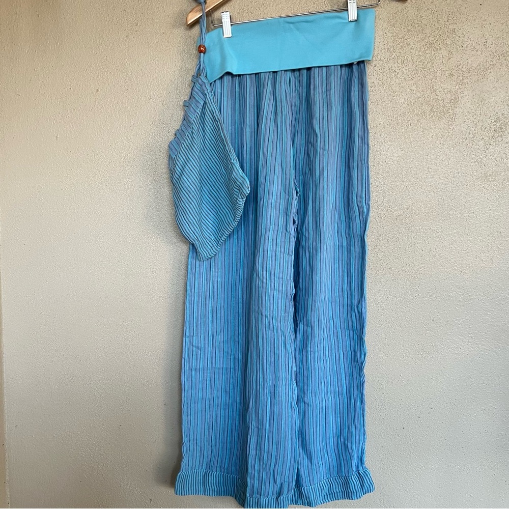 NWOT Ride With Me Striped Trousers with pouch included - Picture 9 of 12